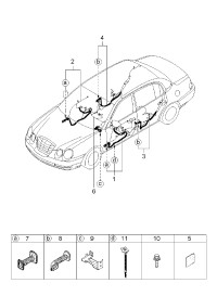 916113F050-WIRING ASSY-FR DR,ASSIST