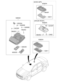 92800Q8010BGA-LAMP ASSY-O/HEAD CONSOLE