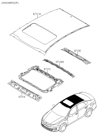 67111D6030-PANEL,ROOF