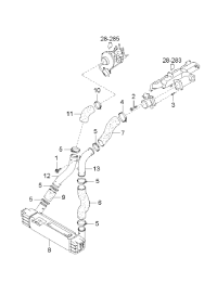 281724A162-RADIATOR HOSE W124/E200/E220