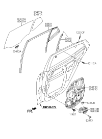 834212T010-GLASS-RR DR WINDOW RH