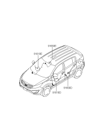 916004T011-WIRING ASSY-FR DR(DRIVER)
