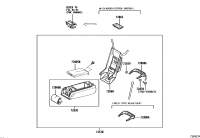 7286033490F3-Armrest assy, rear seat, center