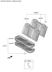 89300J1000SUA-BACK ASSY-RR SEAT