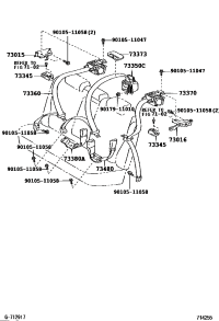 7301547010-Bracket sub-assy, seat belt anchor, outer rh