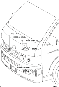 8917309270-SENSOR, AIR BAG, FRONT, RH/LH