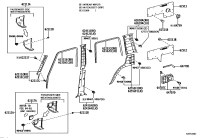 6241460140E0-GARNISH, CENTER PILLAR, LOWER LH