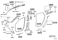 6233146030-WEATHERSTRIP, REAR DOOR OPENING TRIM, RH
