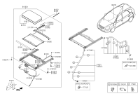 816001D003RU-PANORAMA ROOF ASSY
