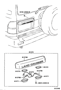 8127060380-LAMP ASSY, LICENSE PLATE