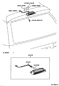 8157028180-LAMP ASSY, CENTER STOP