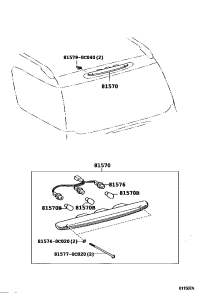 8157006060-LAMP ASSY, CENTER STOP