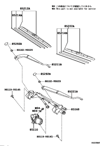 8522242130-BLADE, FR WIPER, LH