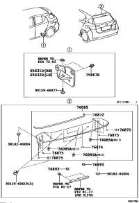 7608576900B0-SPOILER SUB-ASSY, REAR