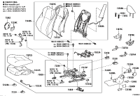 71074F4201C2-COVER, FRONT SEAT BACK, LH(FOR SEPARATE TYPE)