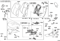 7107403100C0-COVER, FRONT SEAT BACK, LH(FOR SEPARATE TYPE)