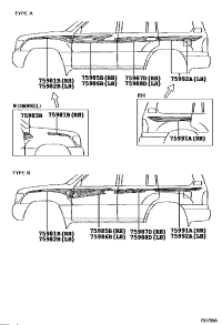7598260A40-STRIPE, FENDER, LH
