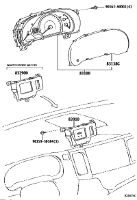 8385208370-GLASS, COMBINATION METER