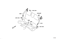 SU00308614-BELT ASSY, REAR SEAT 3 POINT TYPE, OUTER LH