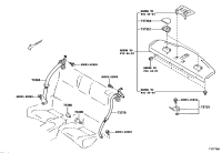 SU00304953-BELT ASSY, REAR SEAT 3 POINT TYPE, OUTER LH