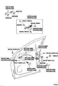 692100E080C0-HANDLE ASSY, DOOR