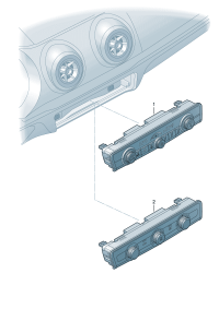 8V0820047F-Manual air conditioner adjusting Display & operating unit & Cont unit