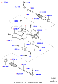 2L1Z3A130CA-TIE ROD END RH