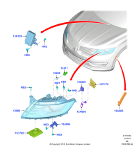GA1Z13A565B-Reflector assy, lh () CHN