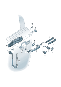 8V0837205A-Handle, outer