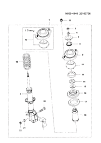 23865210-Shock absorber assy (1 way replace 24528920)