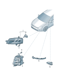 5GG941661-Halogen lamp & f Lamp assy-static