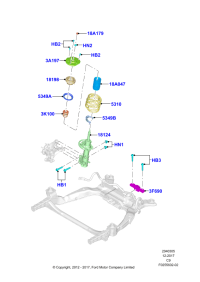 DG9Z18124A-Kit-front suspension strut, (RH)