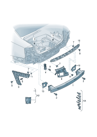 4G5807889-PORSCHE CAYENNE GUIDE LTRL RH