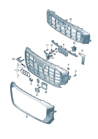 4M8853651-Grille, radiator D  -24.08.2020