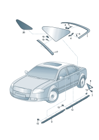 4E0853283E-Weatherstrip, Strip garnish