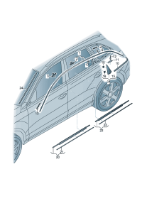 8R0853703B-Garnish assy-roof
