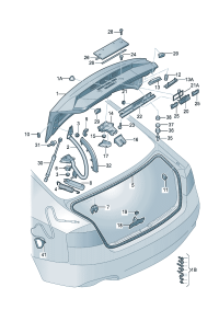 8KD827023AB-Cover, rr. hatch D-MJ 2013