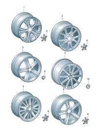 8T0601025G-Wheel rim-aluminium alloy  Colour code: