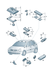 6Q0947106A-Lamp & map Timing assy-turn off  For car models with sliding roof