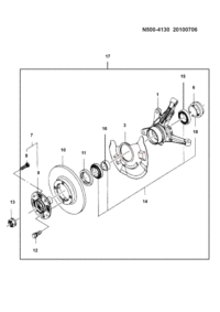 24513346-Knuckle (ABS, used to match new bearing (24543018). Used after factory after October 10.)