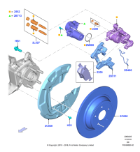 F2GZ2552A-Caliper, r, warranty of conformity (with 18 inch front ventilation and rear ventilation brake)