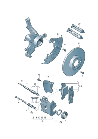 1J0698151D-BRAKE PAD FRT-GOLF VII