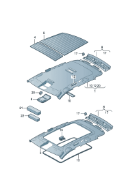 5ND867501Q-Molding a roof For sliding roof & rain sensor The model of  For sub assy lighting The mode