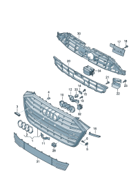 4N0853651H-Grille, radiator D-09.07.2018
