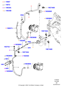 YF1Z19D594AA-Switch assy, a/c press cut switch, black, 4 piece wiring terminal