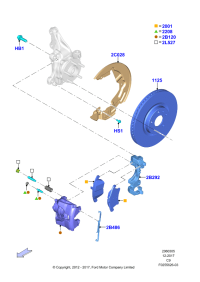 DG9Z2B121A-Caliper, l (2.0L ECOBOOST (240 PS), set-tire repair service)