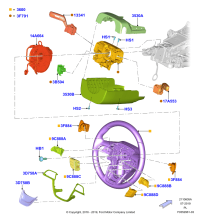 GD9Z9C888EA-Switch assy-steering wheel, lower, black (with navigation system,?????? OR ????????)