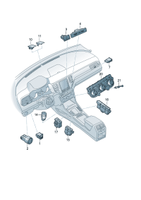 19D927238B-Operating unit with knob Available with key emblem: