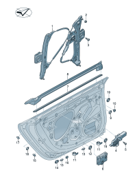 4K8839461-WINDOW WINDER LH FRT/A6