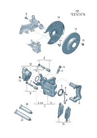 5QD615405-Housing & caliper Plate, friction  D  -14.12.2020